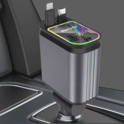 4 in 1 Car Charger with Starry Sky
